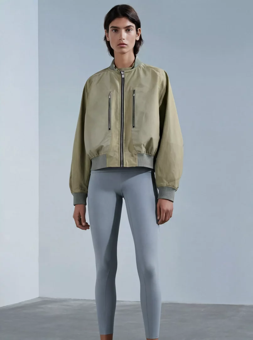 Zip Front Bomber Jacket