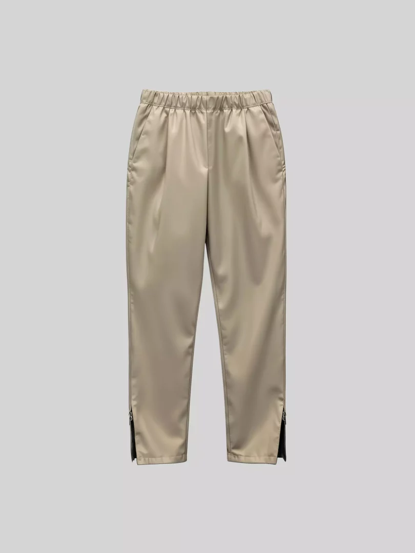 Elastic Waist Tapered Pants